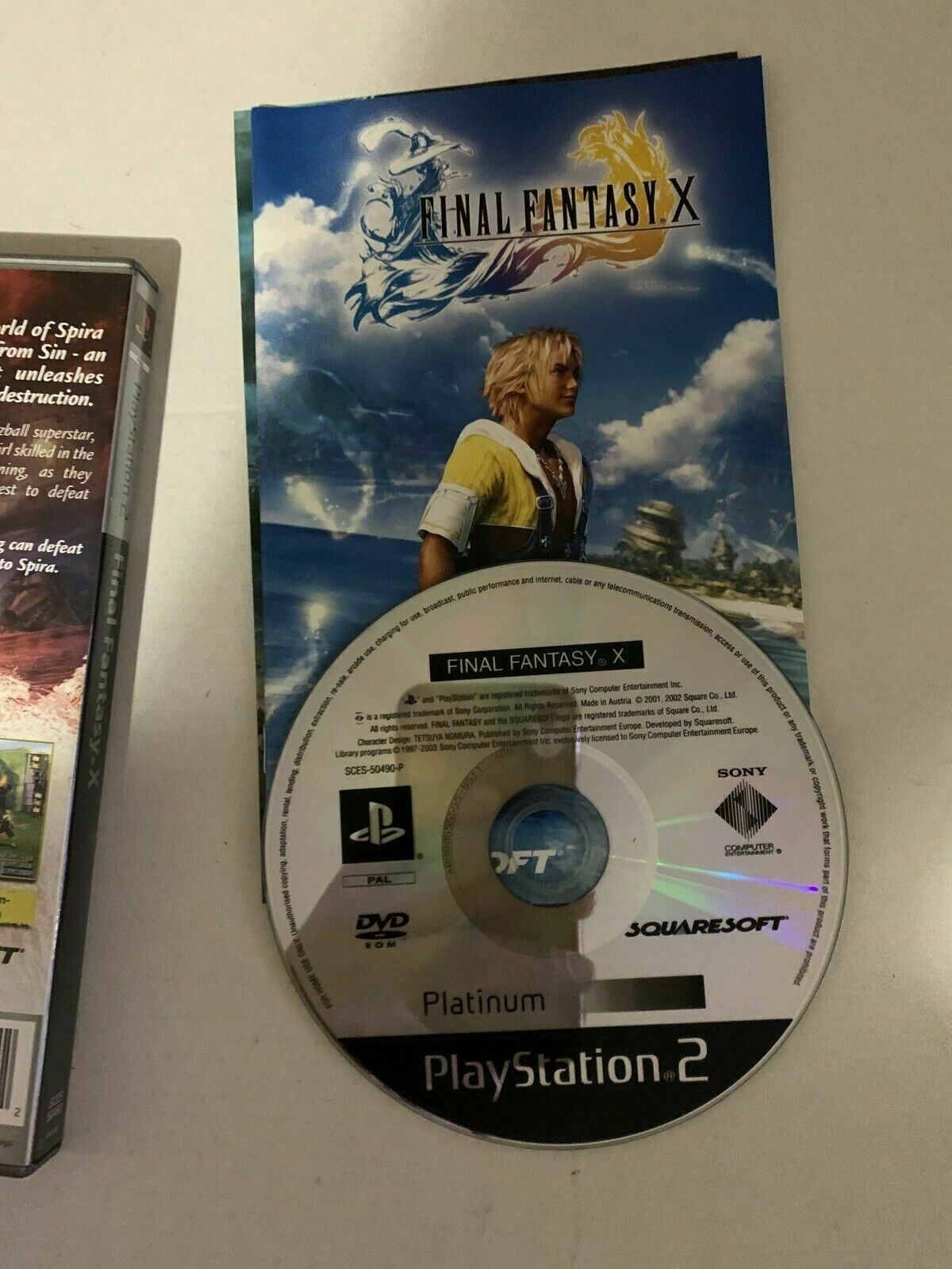 Final Fantasy X - Sony PS2 PlayStation 2 PAL Square RPG Game with Manual