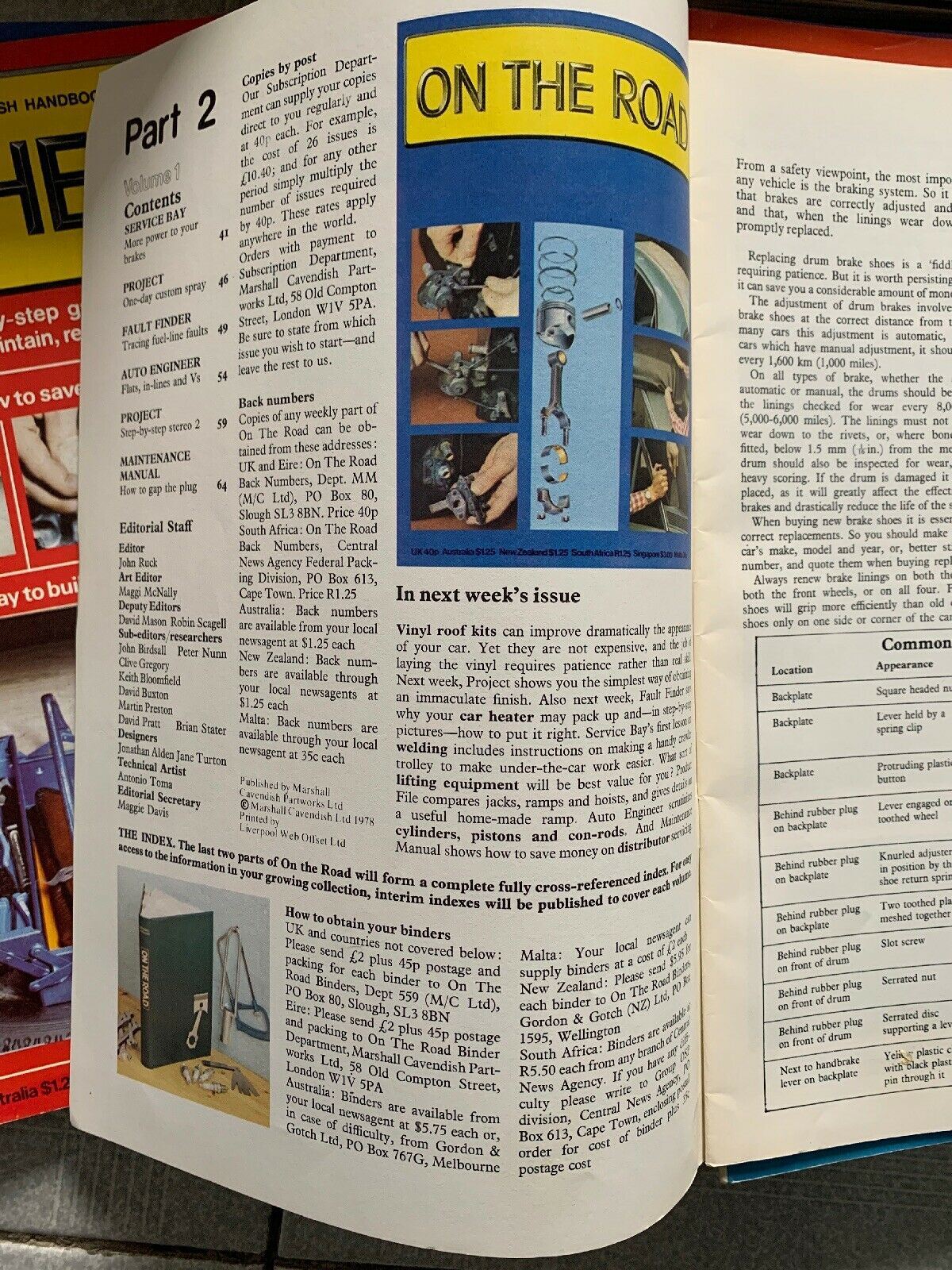 On The Road Marshall Cavendish Handbook 91 Magazines