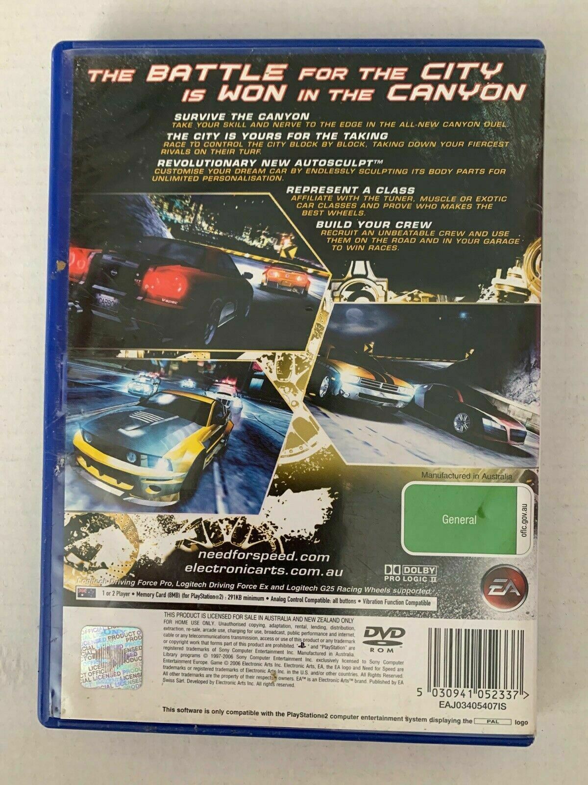 Need For Speed: Carbon - Playstation 2 PS2 PAL Game