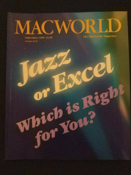 Vintage Apple Magazine: Macworld September 1985 - Spreadsheet Review Excel Jazz