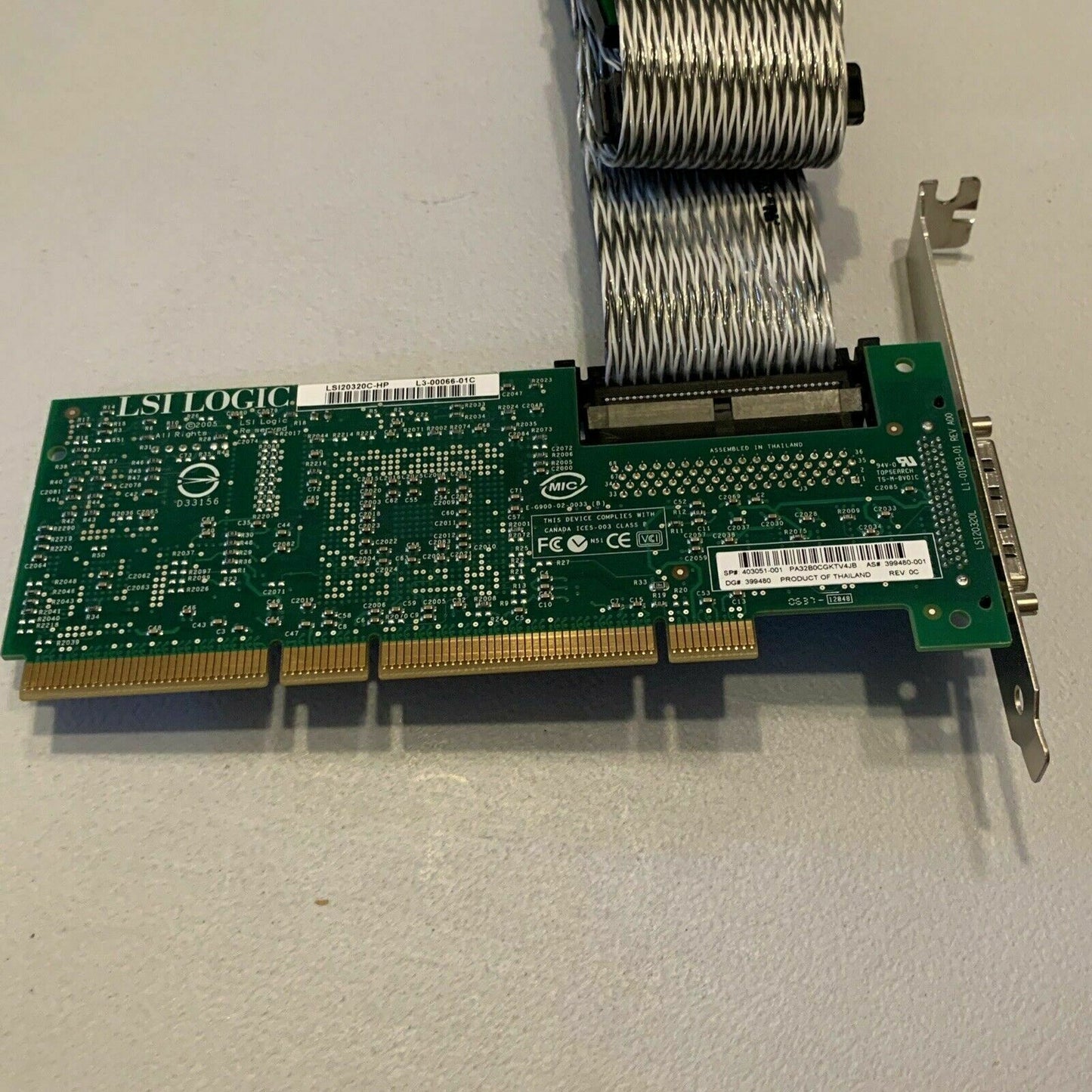 HP LSI Logic PCI-X LSI20320C-HP Server Controller Card 403051-001 399480-001
