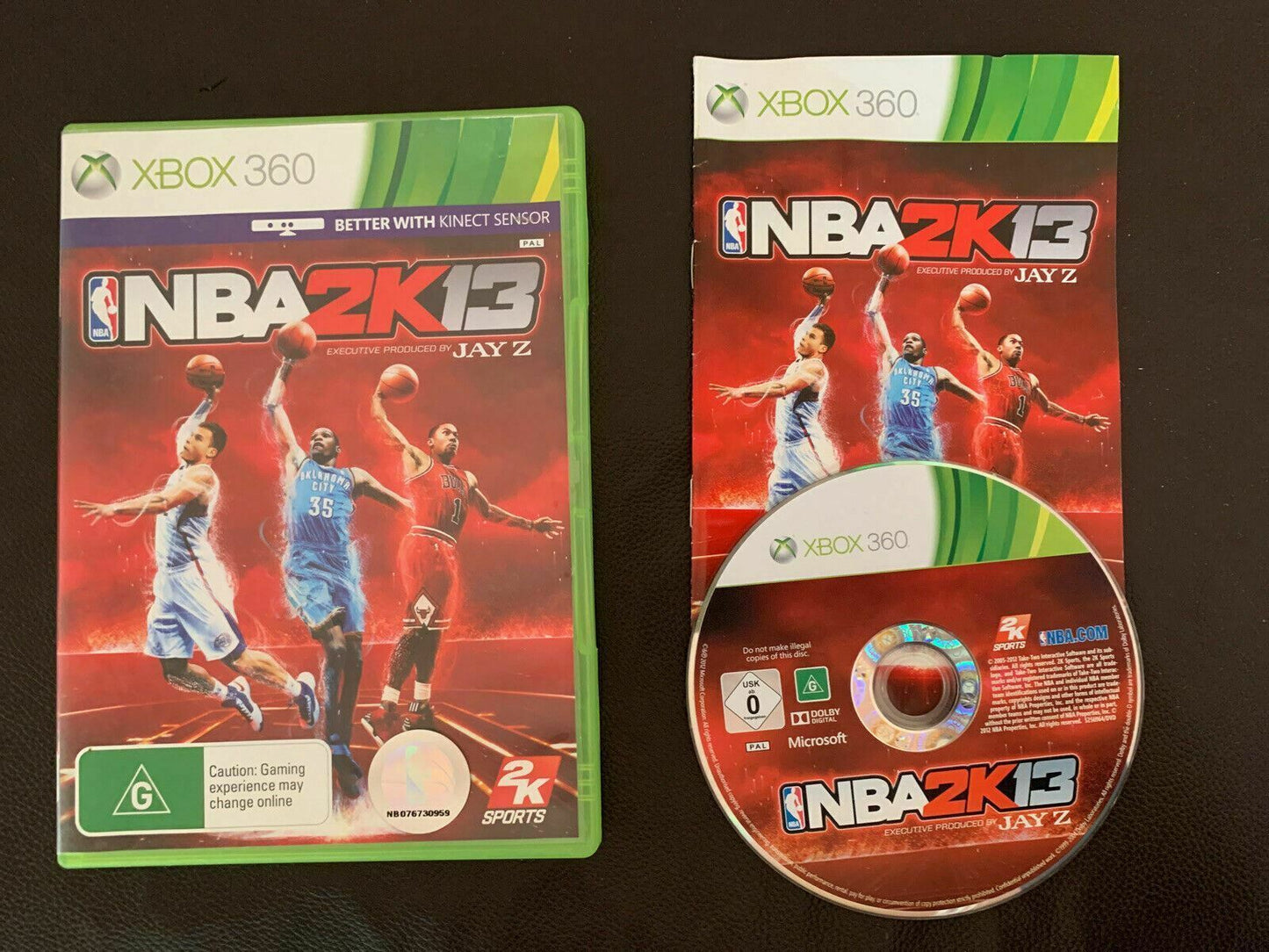 NBA 2K13 XBox 360 Game with Manual