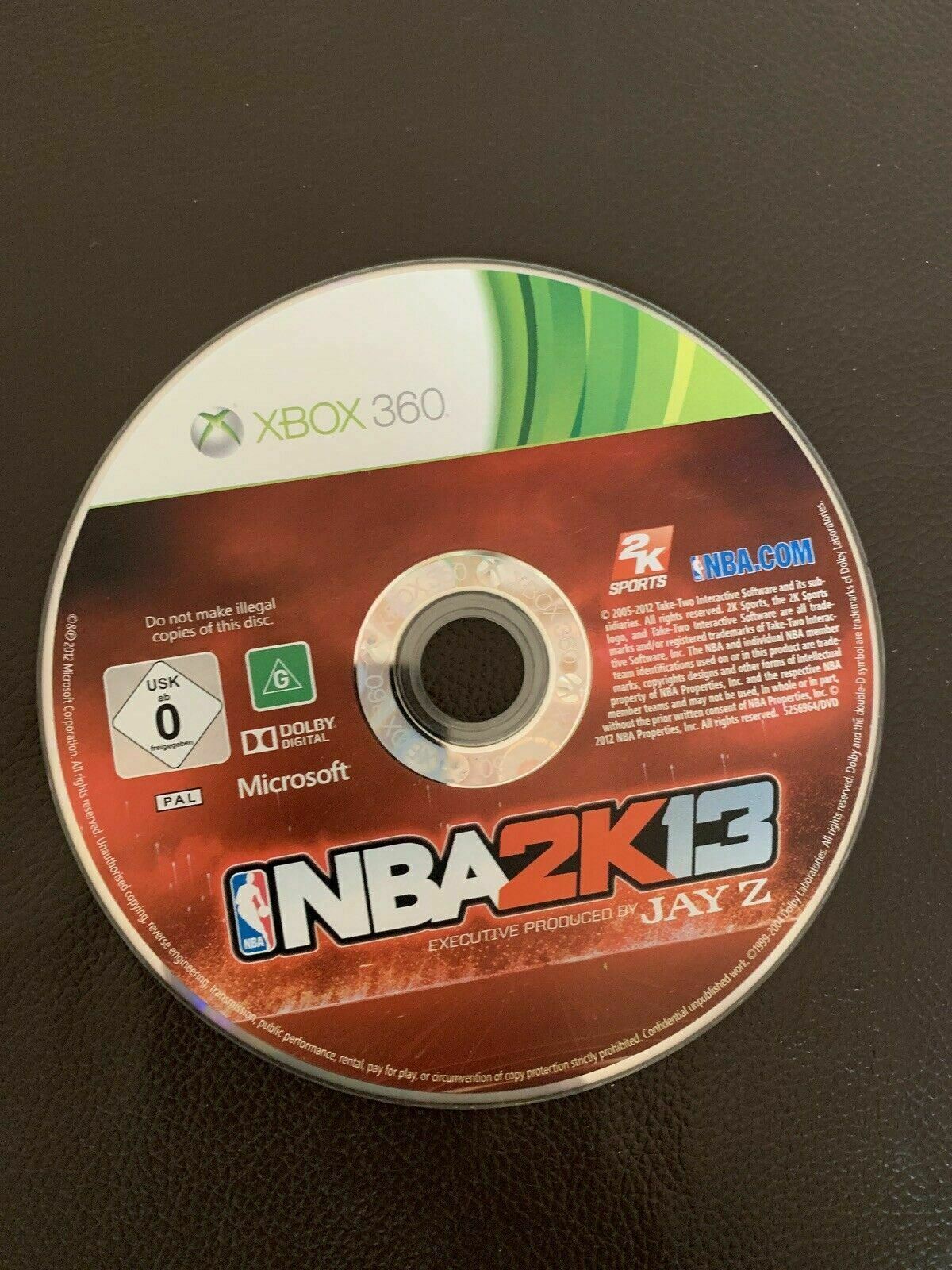 NBA 2K13 XBox 360 Game with Manual