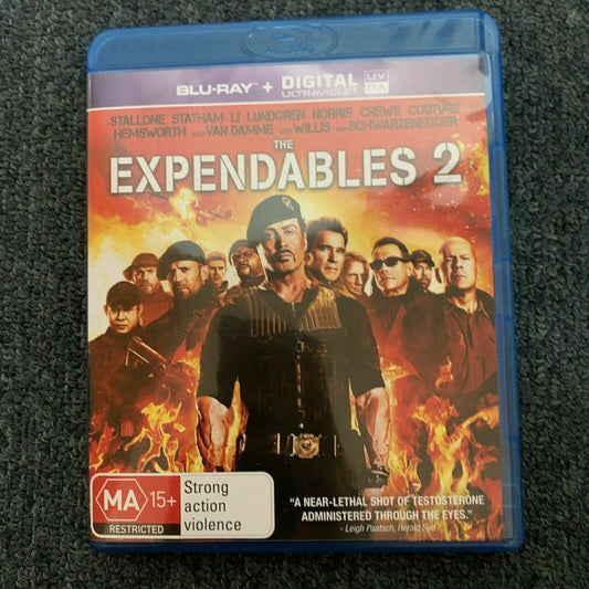 The Expendables 2 (Blu-ray, 2014) Sylvester Stallone, Chuck Norris. Region B