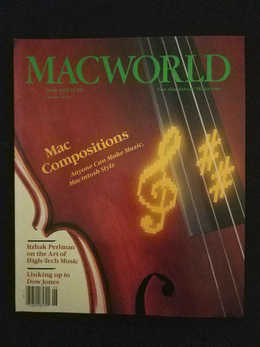 Macworld June 1985 Macintosh magazine - Apple Mac Composition Itzhak Perlman