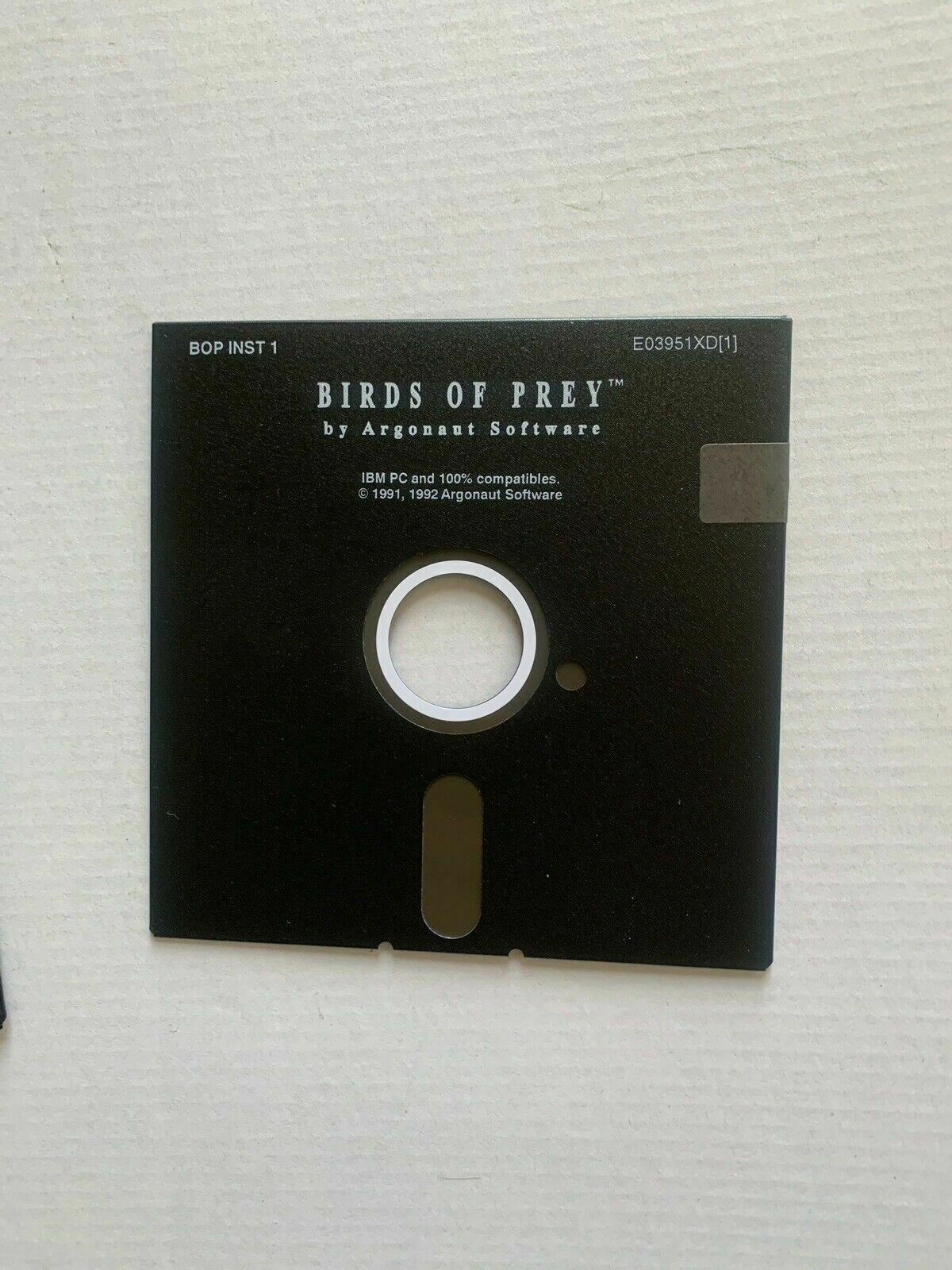 Birds Of Prey By Argonaut Software PC 1992 Simulator (5.25" Floppy Discs Only)