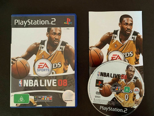 NBA Live 08 - Sony Playstation PS2 PAL Game with Manual