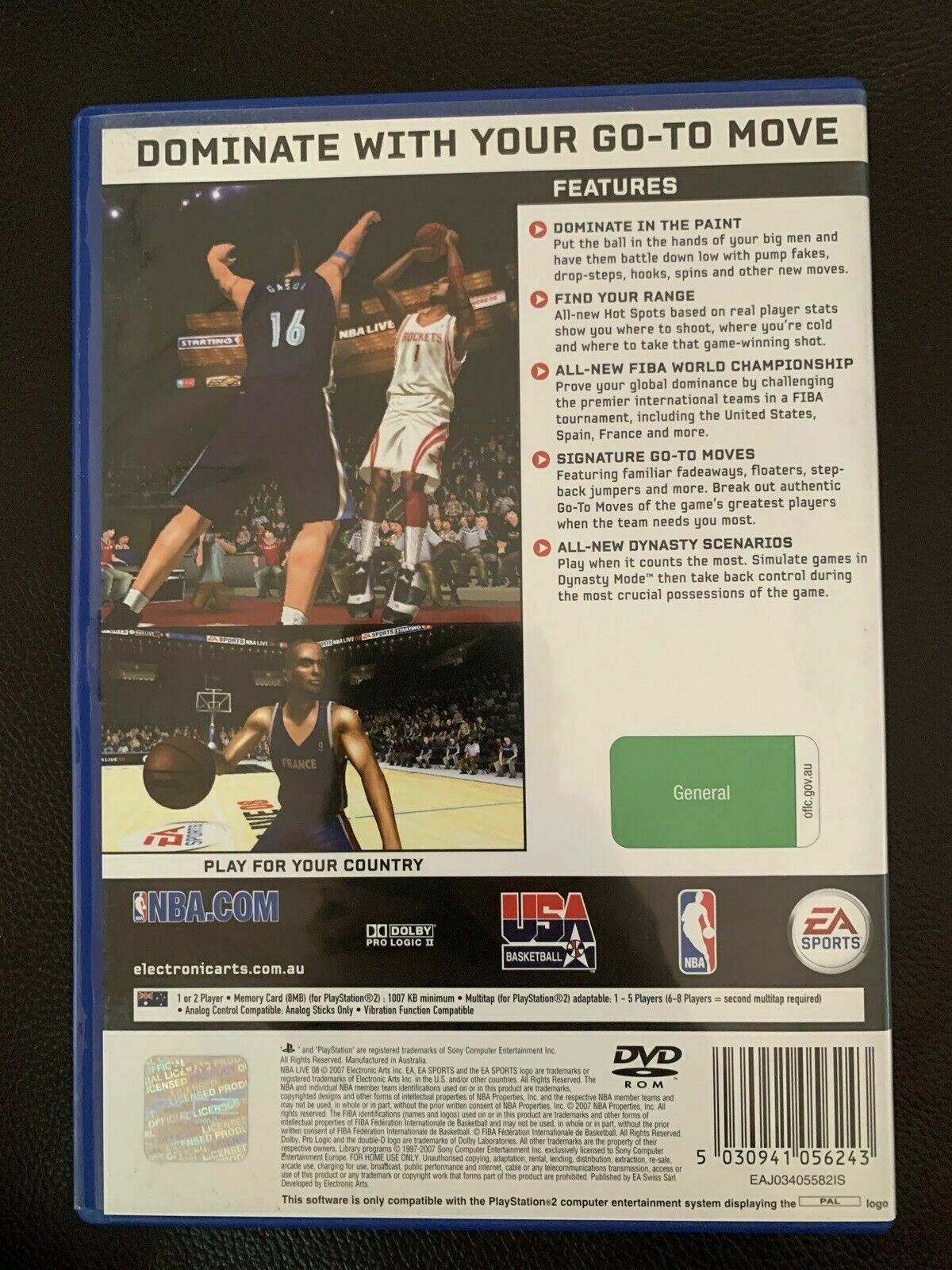 NBA Live 08 - Sony Playstation PS2 PAL Game with Manual