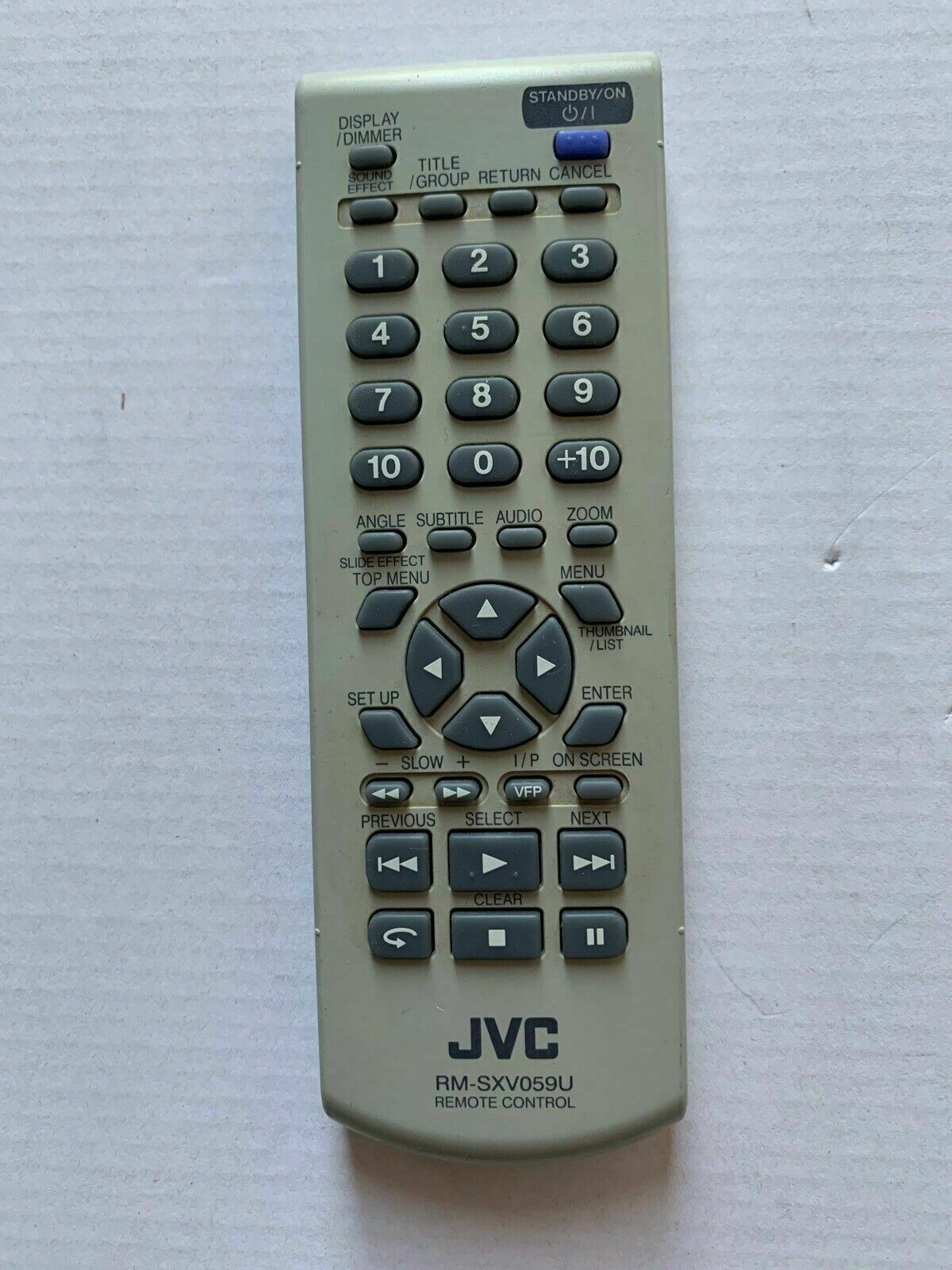 Jvc Grey Remote Genuine Original JVC Remote Control Model:RM-SXV059U – Retro Unit