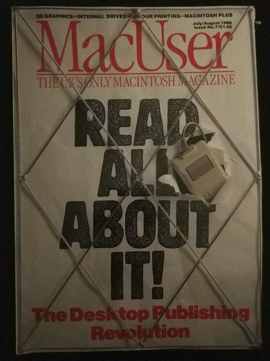 MacUser Magazine July/August 1986: Apple Mac mag - Desktop publishing