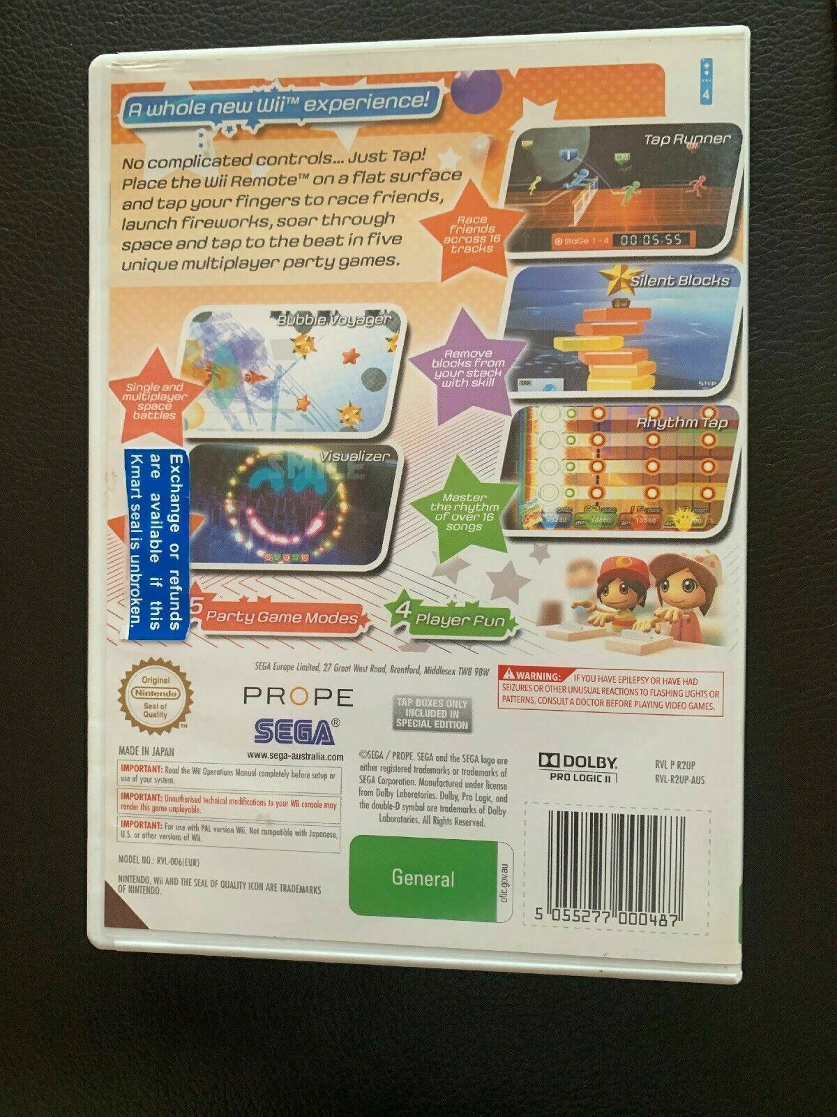 Lets Tap Wii Game With Manual