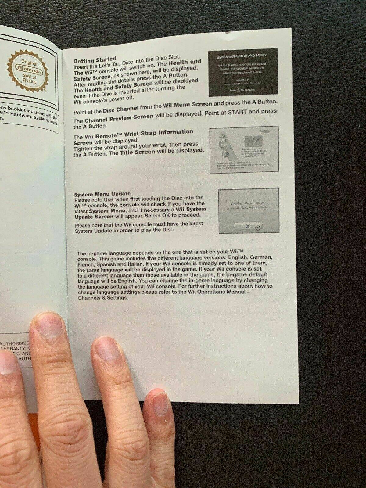 Lets Tap Wii Game With Manual