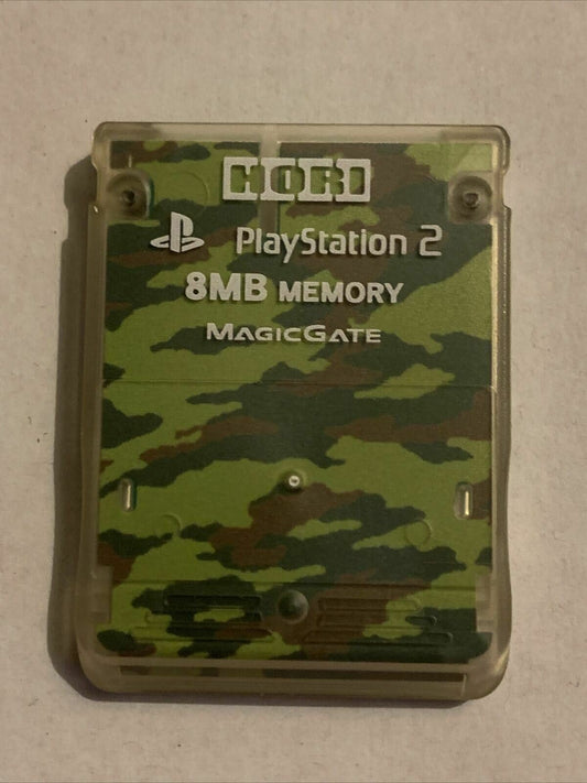 Hori PlayStation 2 PS2 8MB Memory Card MagicGate - Camo - Made In Japan