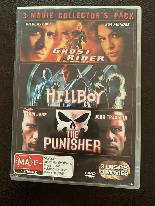 3 Movie Collector's Pack - Ghost Rider + Hellboy + The Punisher - DVD MARVEL