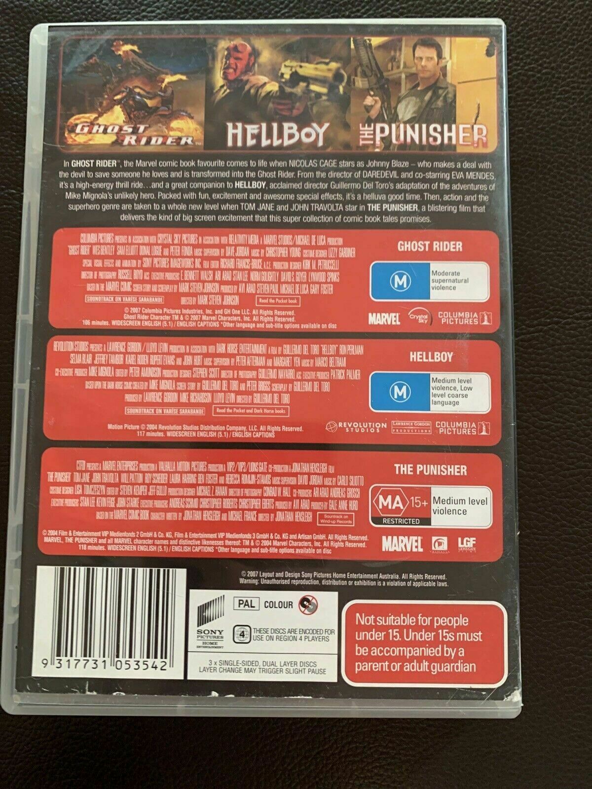 3 Movie Collector's Pack - Ghost Rider + Hellboy + The Punisher - DVD MARVEL
