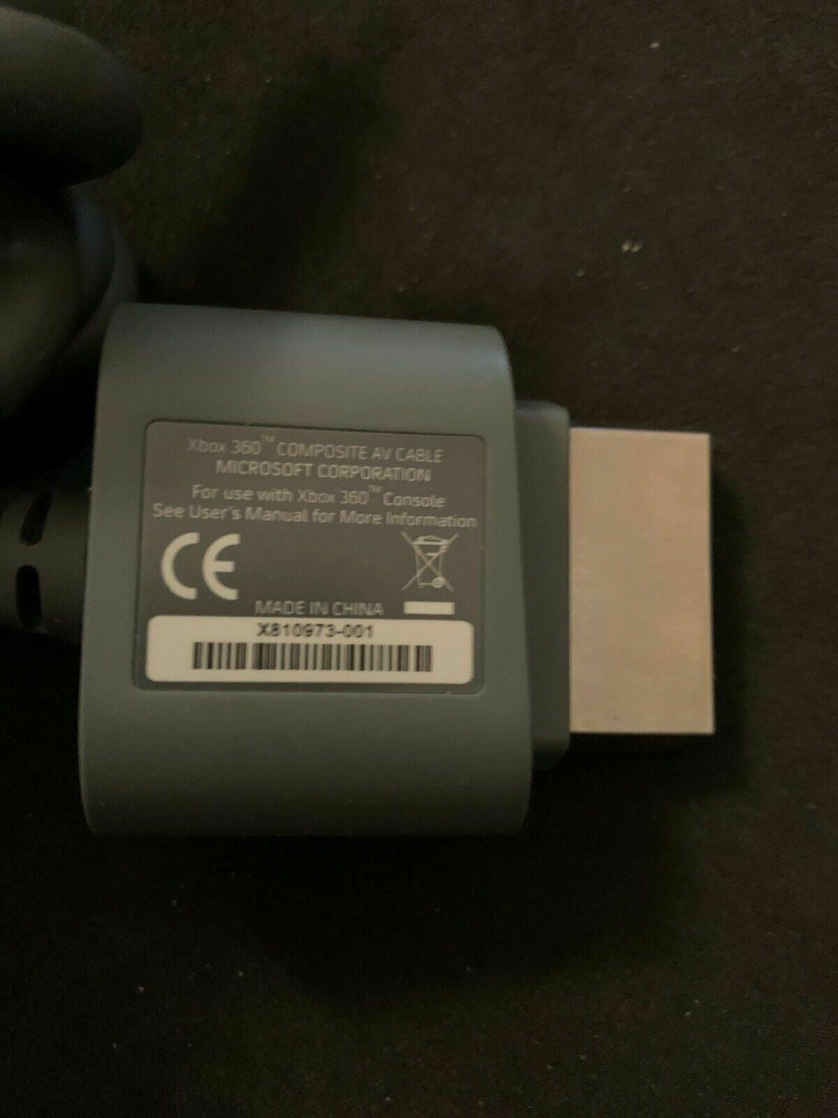 Genuine Microsoft Xbox 360 AV Cable Composite - Official Microsoft X810973-001