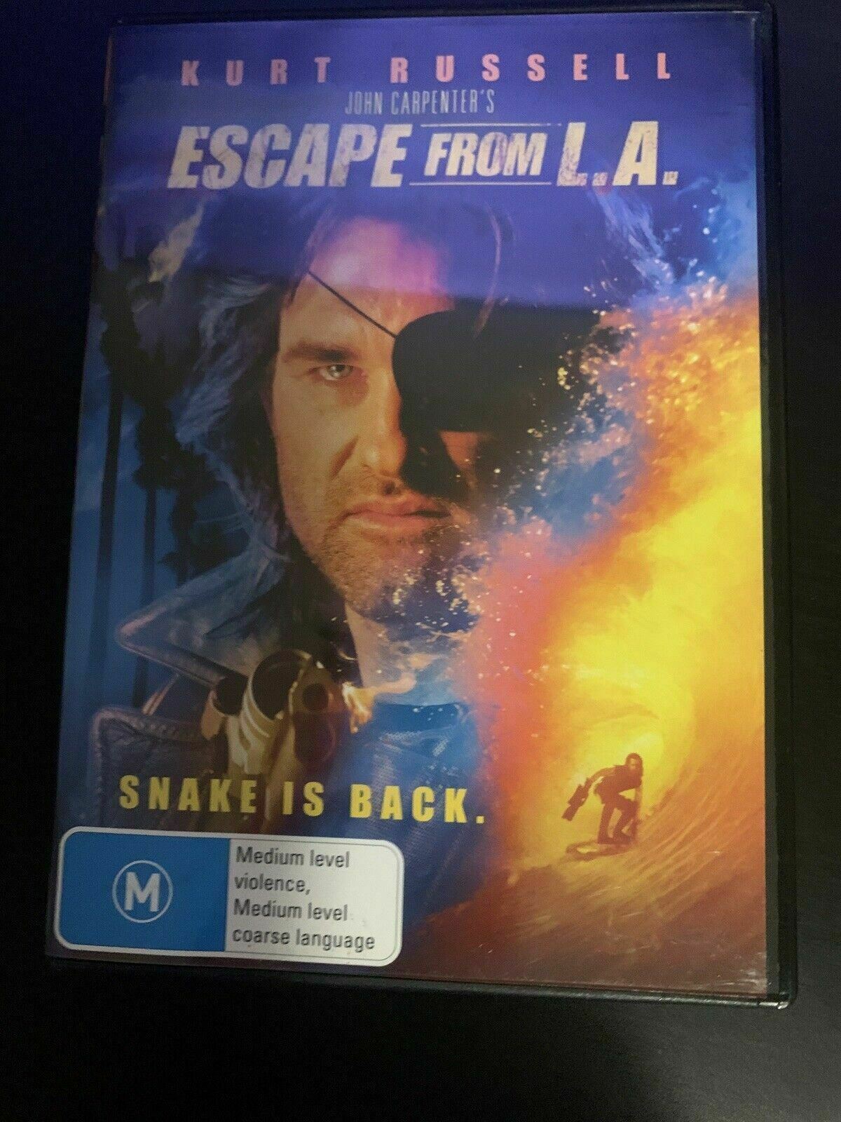 Escape From L.A. (DVD, 1996) Kurt Russell, A.J. Langer, Steve Buscemi. Region 4