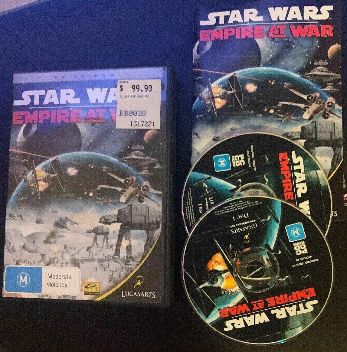 Star Wars Empire at War - Disc + Manual PC CDROM (2006) Real-time Strategy Game