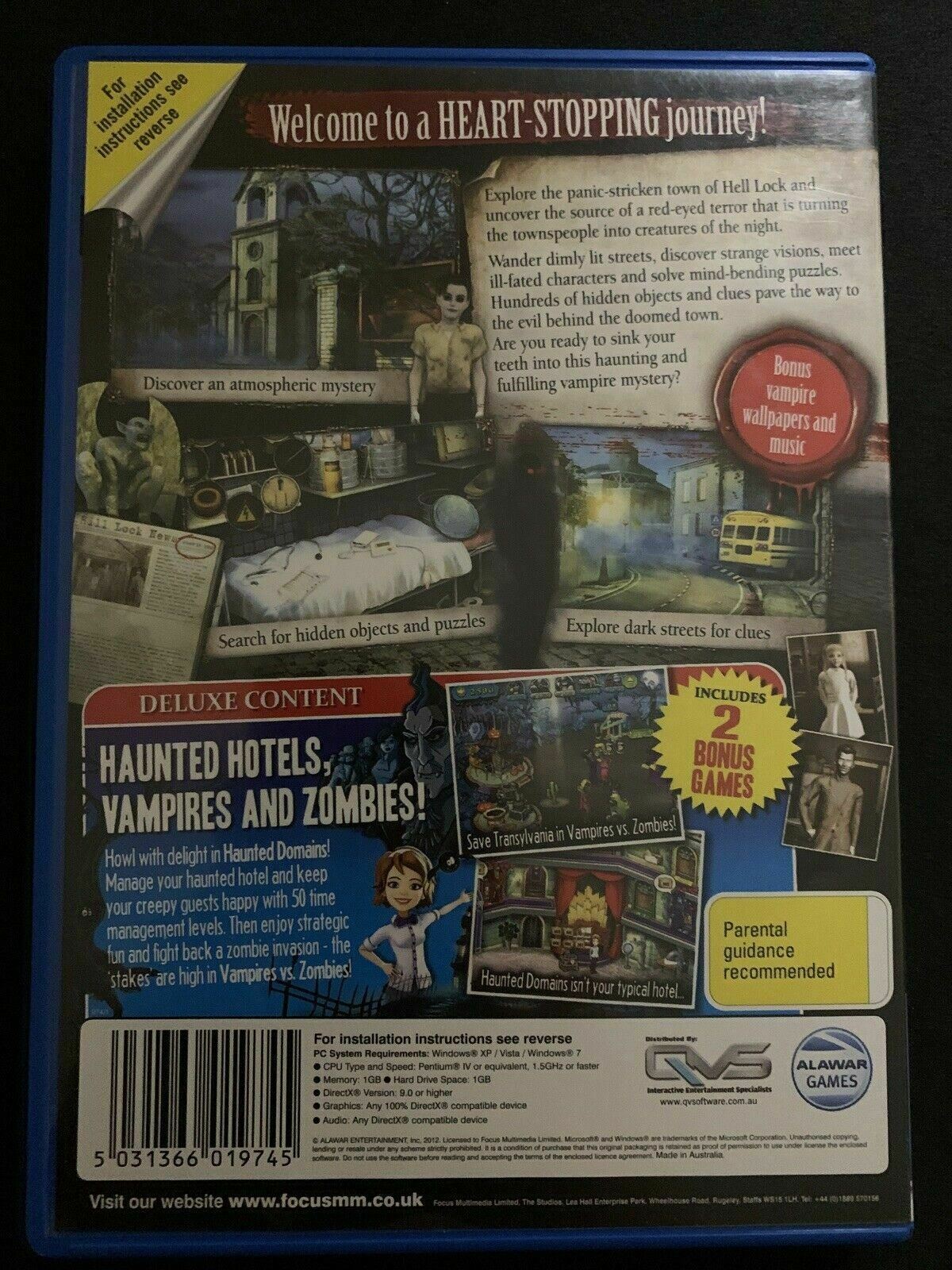 2x Hidden Object Games Vampire Saga 3: Break Out Deluxe Edition & Sweeny Todd PC