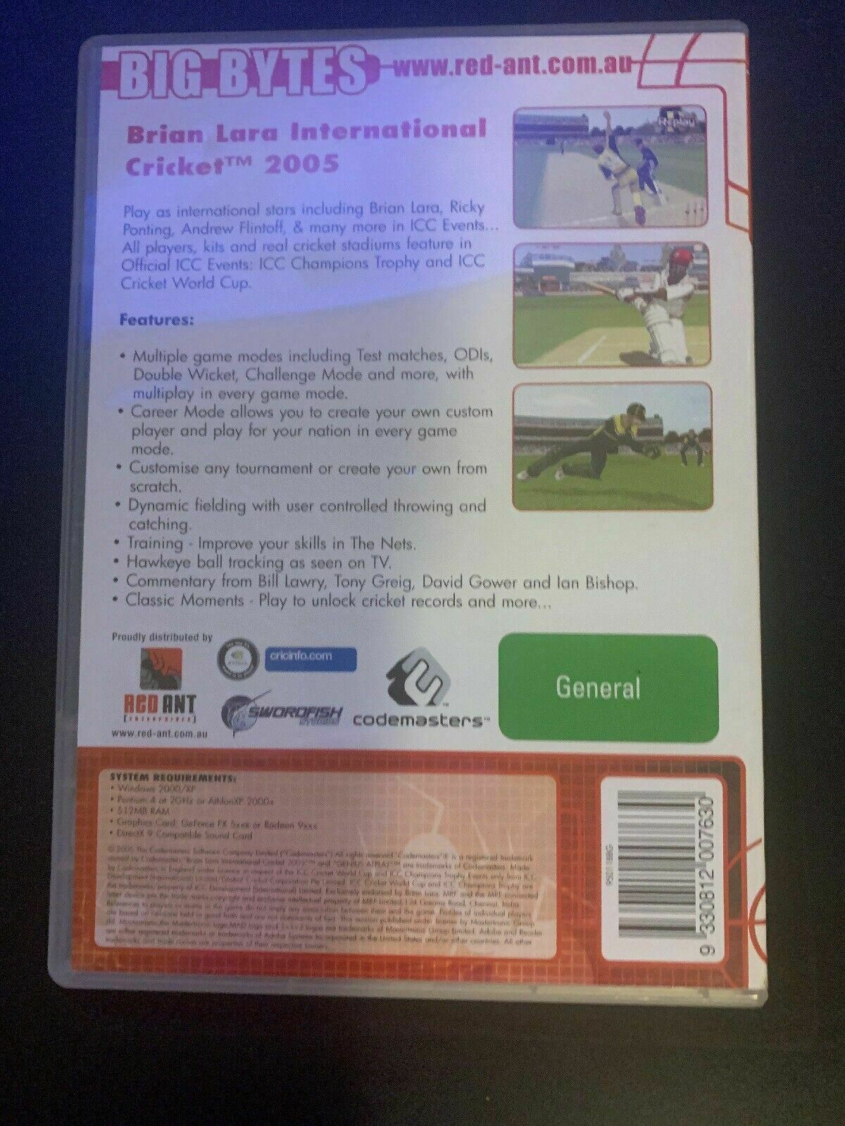 Brian Lara International Cricket 2005 PC CDROM Codemasters