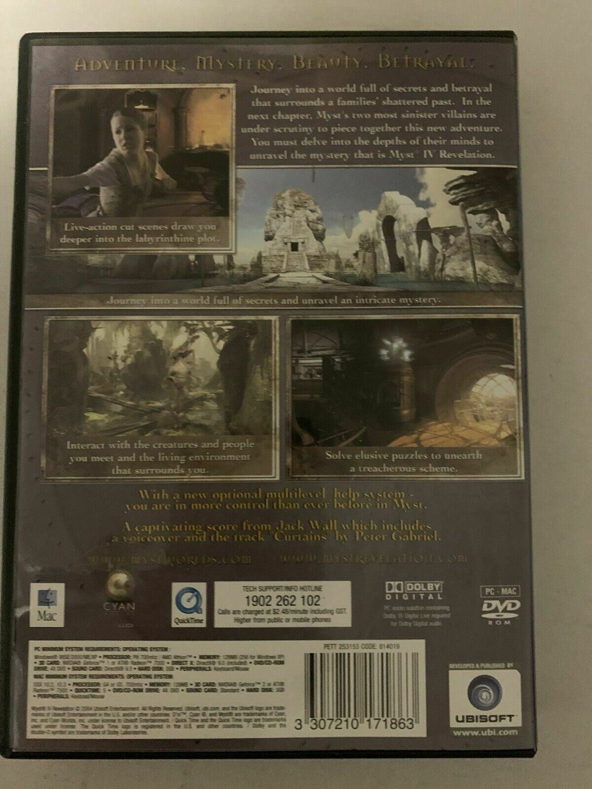 Myst IV 4 Revelation - PC MAC DVD-ROM with Manual