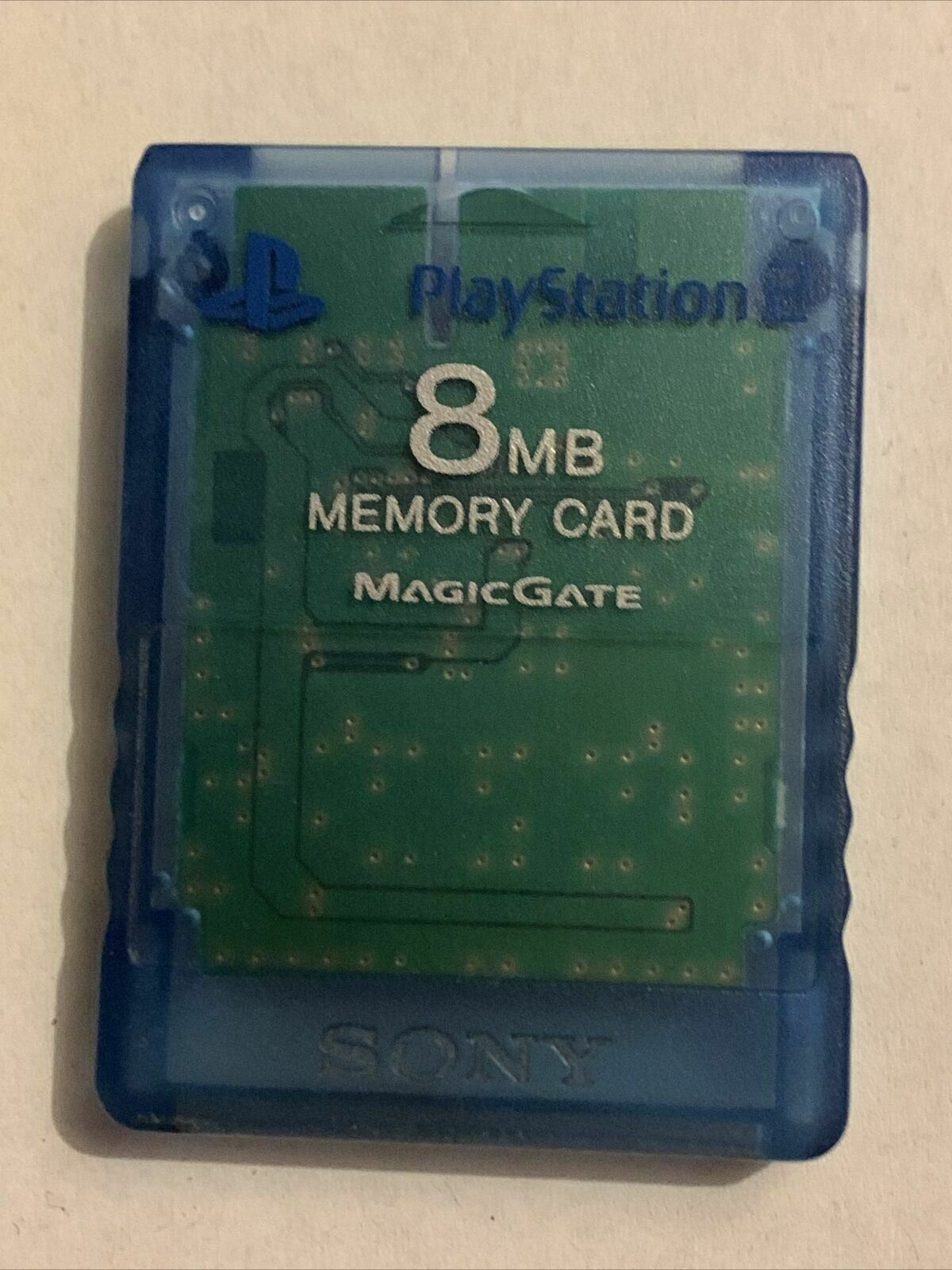 Genuine Sony PlayStation 2 PS2 8MB Memory Card SCPH-10020 Transparent Blue Japan