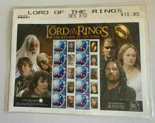 Lord of the Rings SES Aust Post stamp sheet set 2005 sealed stamps Return king