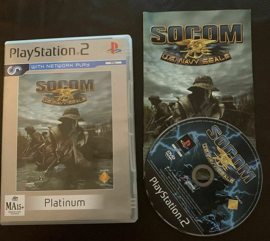 SOCOM: U.S. Navy SEALs (Sony PlayStation 2, 2002) with Booklet PAL
