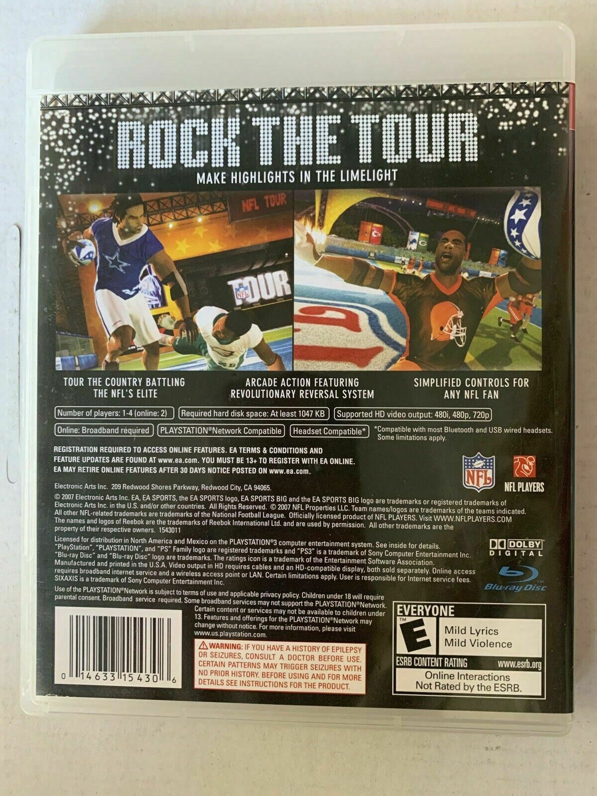 NFL Tour - Sony PlayStation 3 PS3 With Manual
