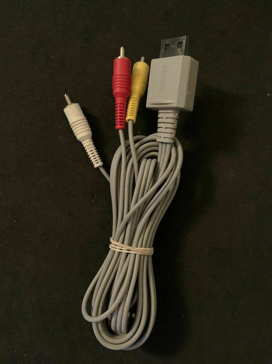 Genuine Official Nintendo Wii or Wii U RVL-009 Composite RCA AV Cable