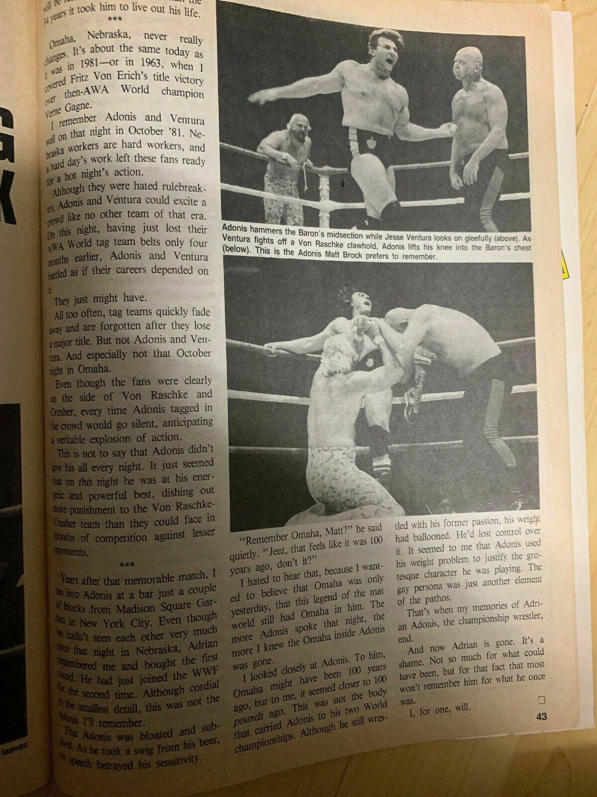 THE WRESTLER MAGAZINE Nov 1988 Lex Luger/Ted DiBiase/ Big Bosman/ Rare