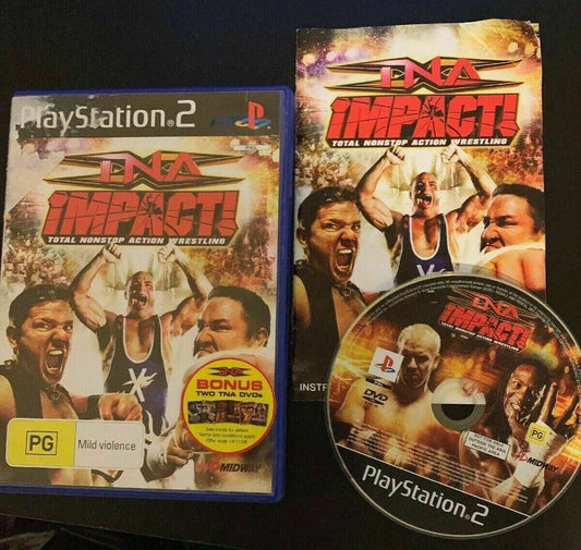 TNA Impact! -  Sony PlayStation 2 PS2 Pro Wrestling PAL Game with Manual