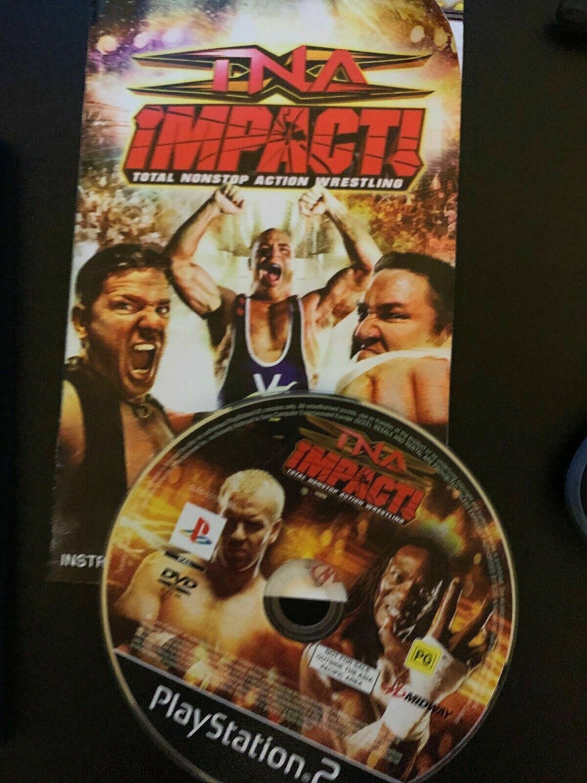 TNA Impact! -  Sony PlayStation 2 PS2 Pro Wrestling PAL Game with Manual