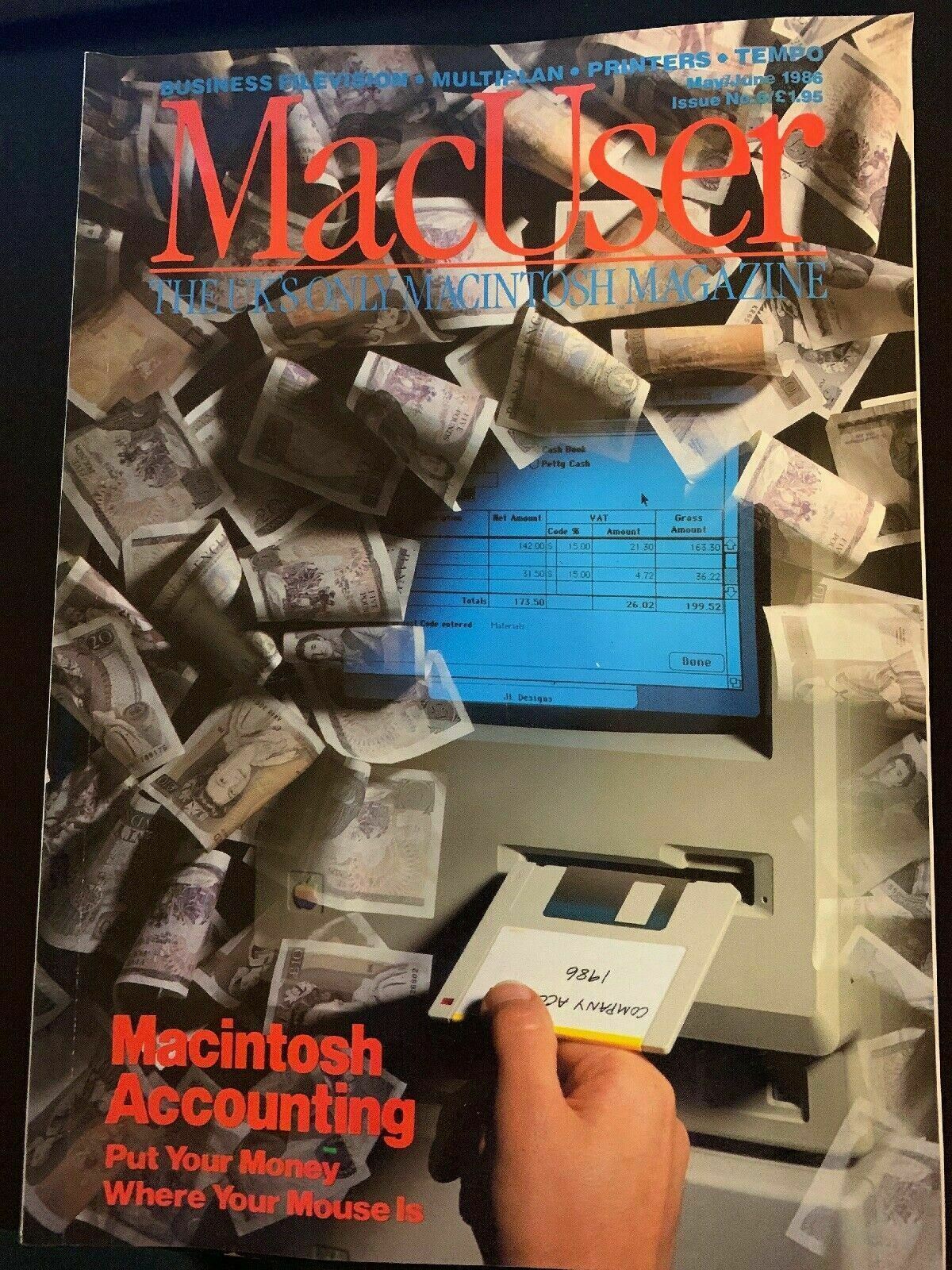 Macuser MacUser Magazine May/June 1986 Macintosh Accounting: Vintage Macintosh ...