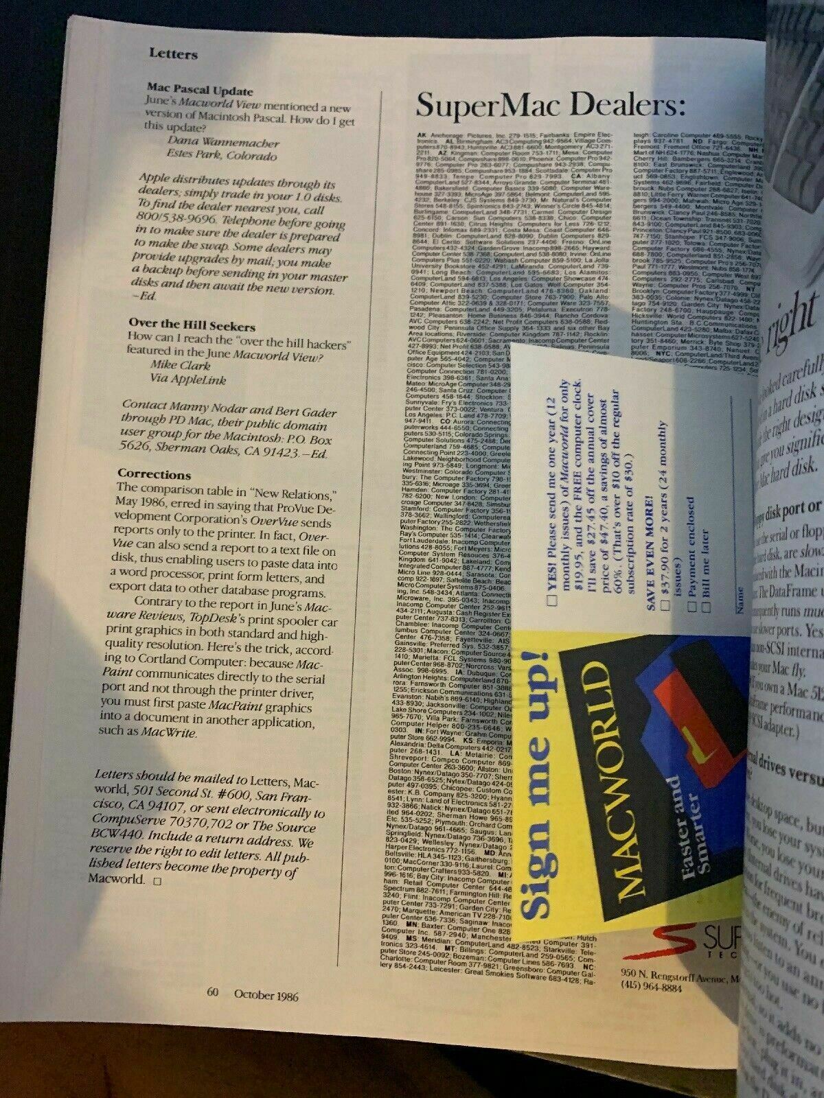 Macworld October 1986 The Macintosh Magazine Four For The Money Microsoft Works