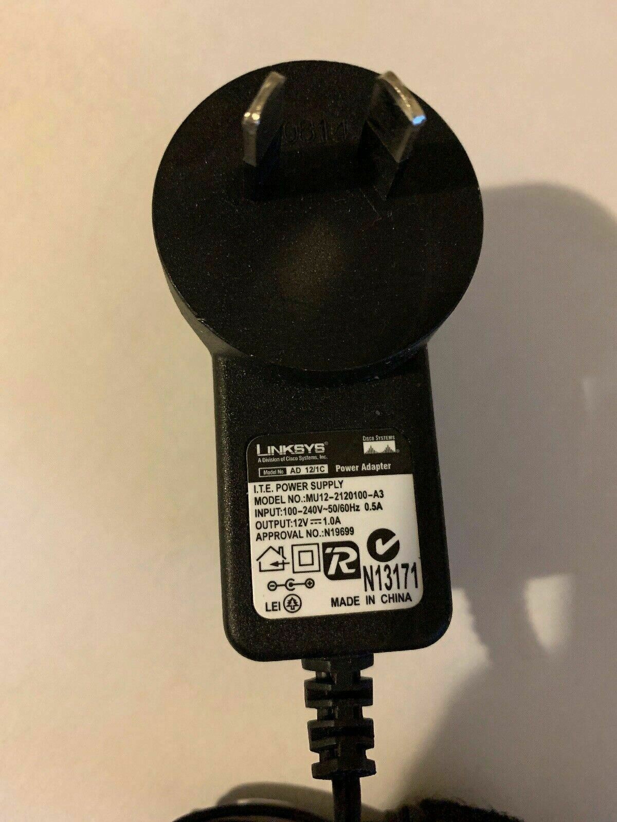 Genuine Linksys MU12-2120100-A3 AC Adapter 12V for Linksys Voip