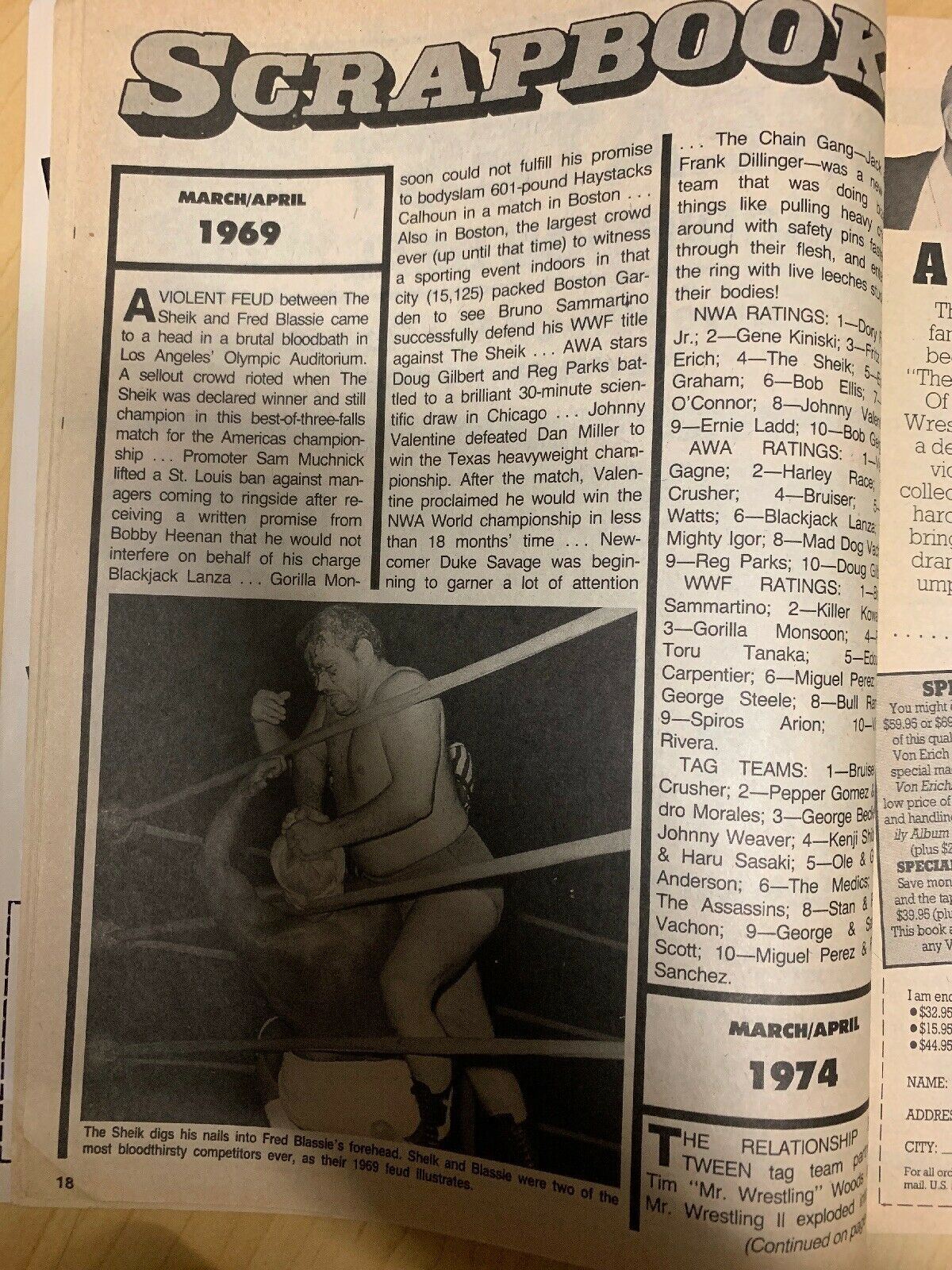 Sports Review Wrestling Magazine April 1989 Starrcade '88 True Gritt