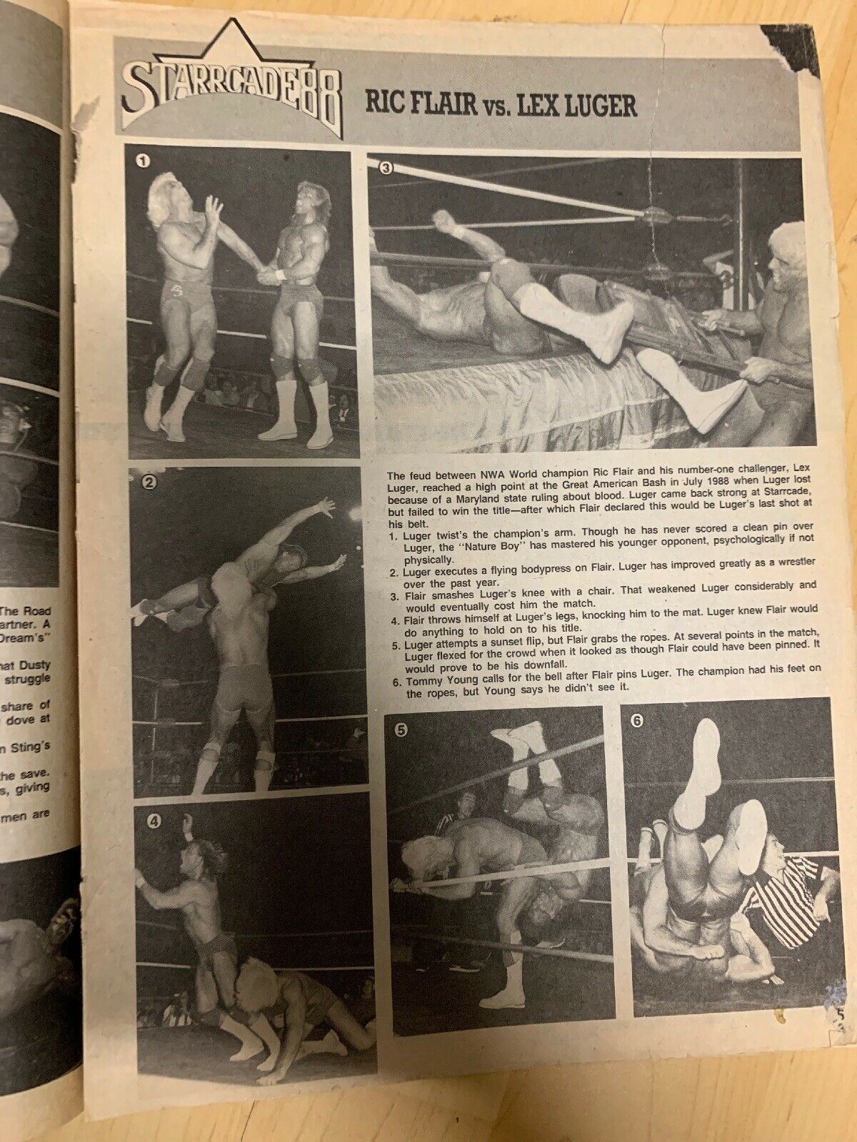 Sports Review Wrestling Magazine April 1989 Starrcade '88 True Gritt