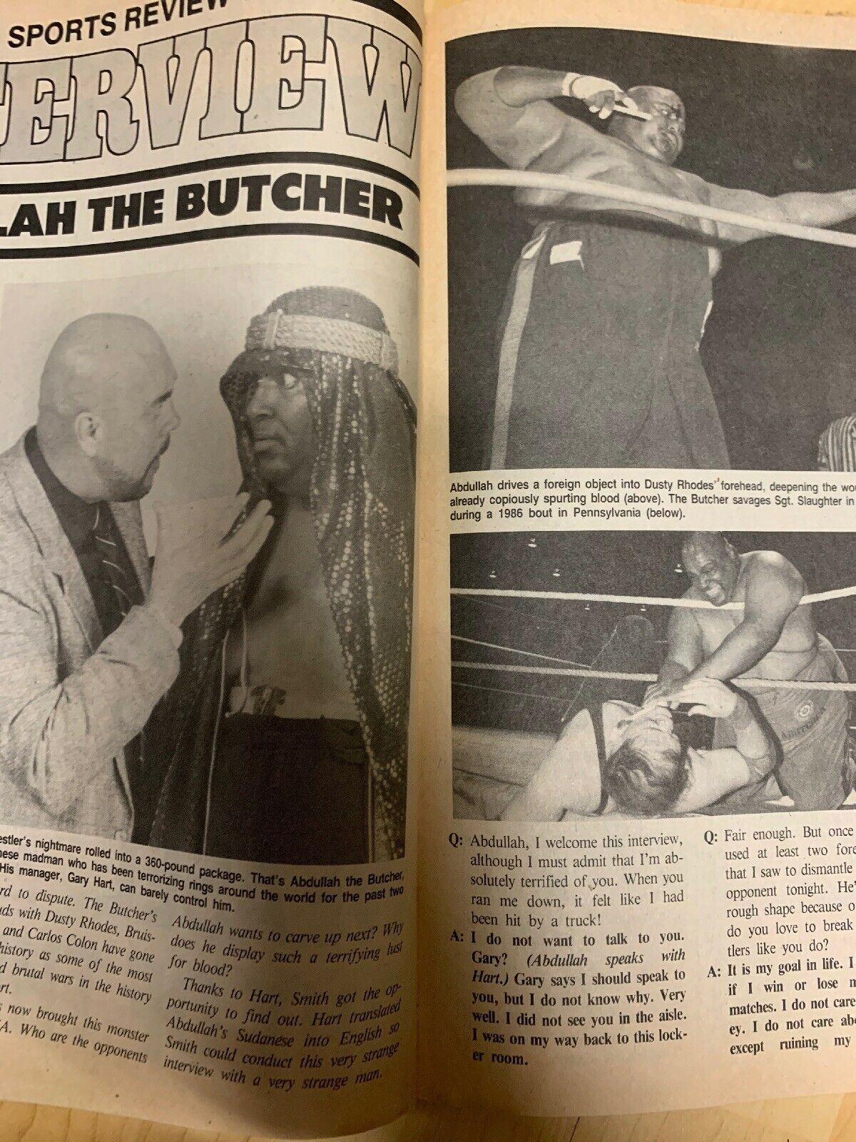 Sports Review Wrestling Magazine April 1989 Starrcade '88 True Gritt