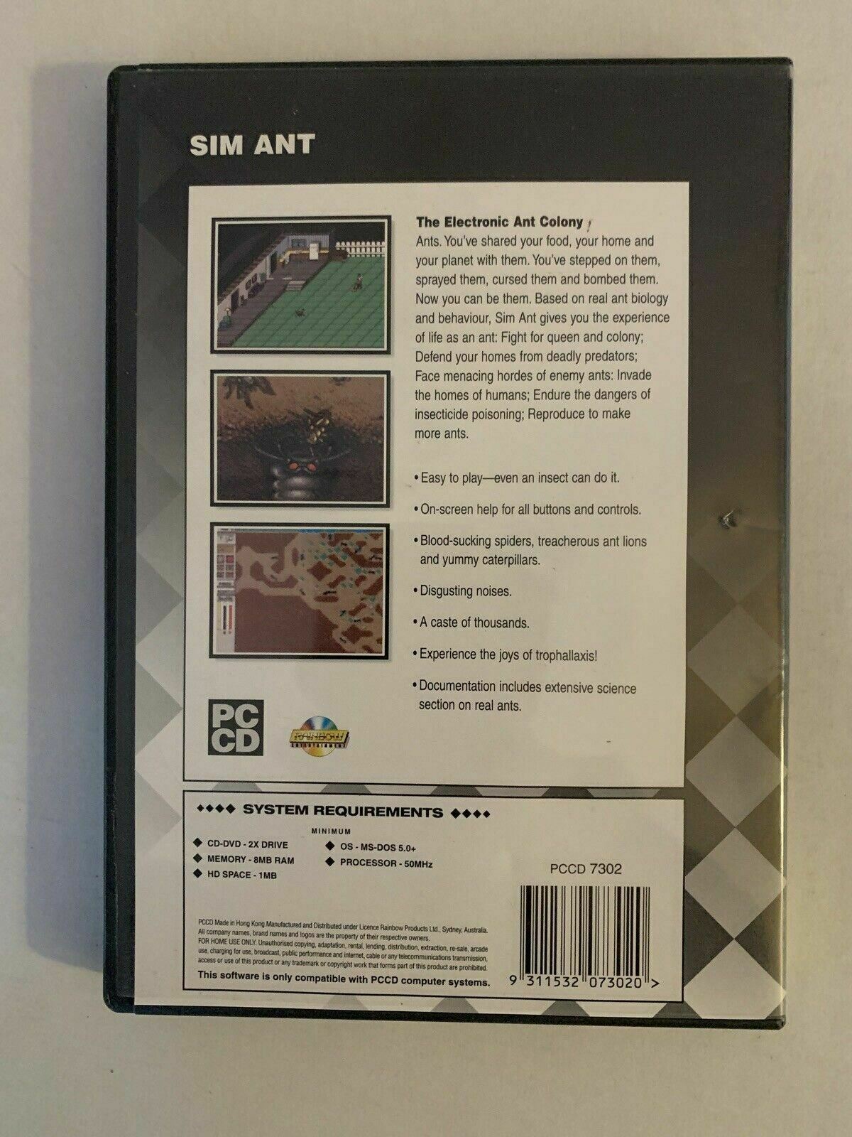 Sim Ant - The Electronic Ant Colony PC CDROM MS-DOS Simulation Game