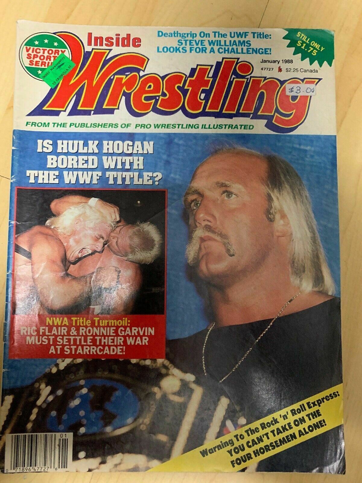 Inside Wrestling Magazine January 1988 Is Hulk Hogan Bored with the WWF Title?