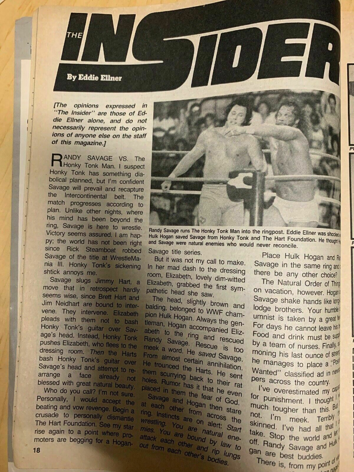 Inside Wrestling Magazine January 1988 Is Hulk Hogan Bored with the WWF Title?