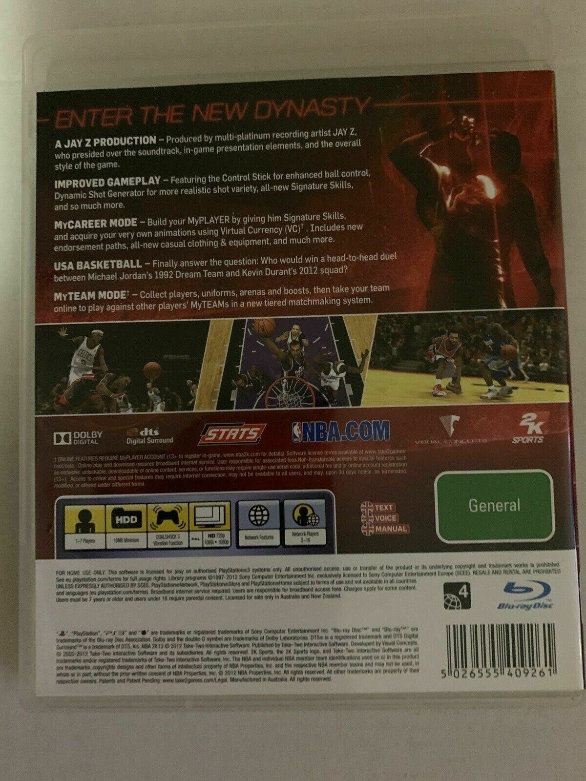 NBA 2K13 - PlayStation 3 PS3 Basketball Game Complete With Manual