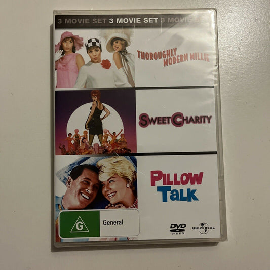 *New Sealed* Thoroughly Modern Millie, Sweet Charity, Pillow Talk DVD Region 4&2