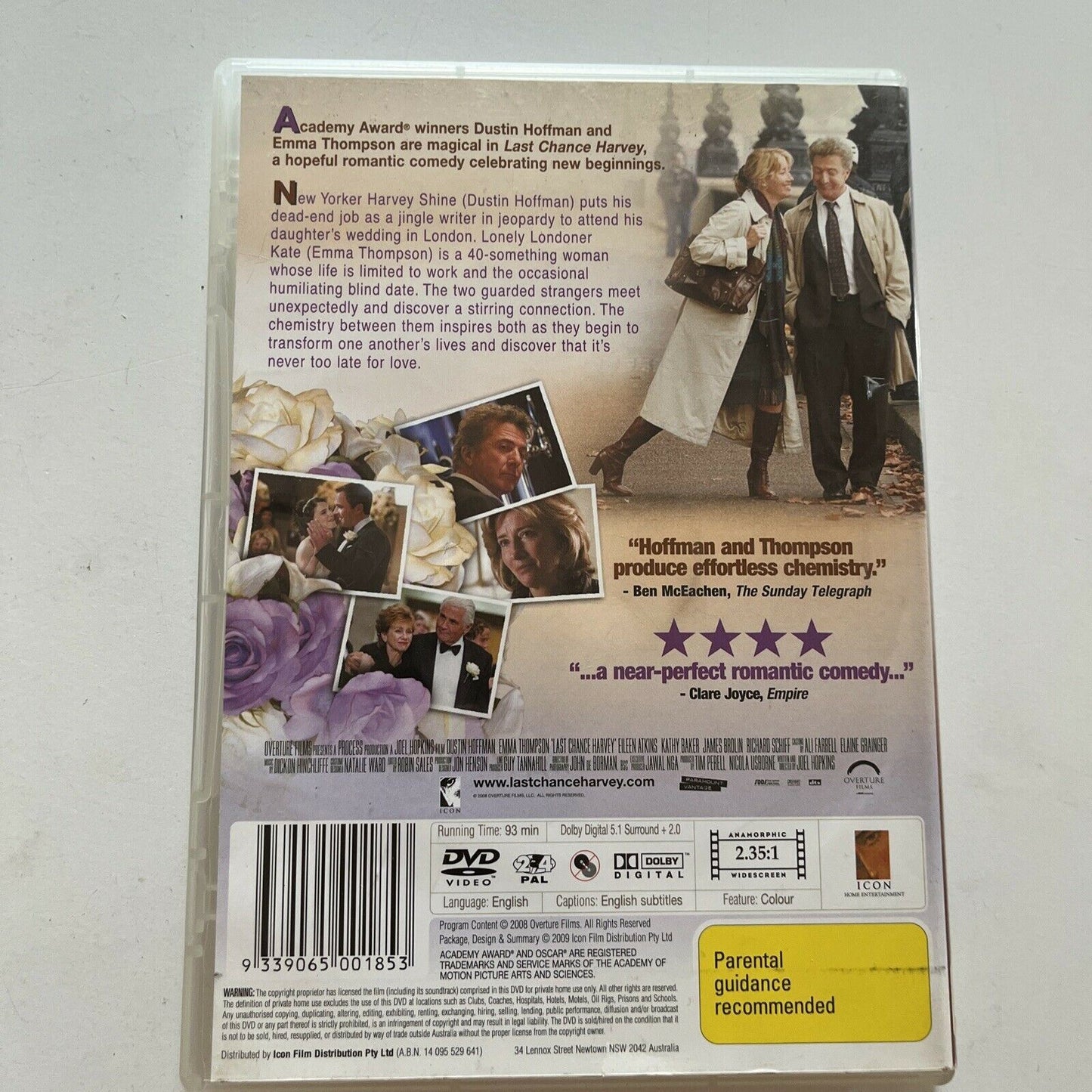 Last Chance Harvey (DVD, 2008) Region 4&2