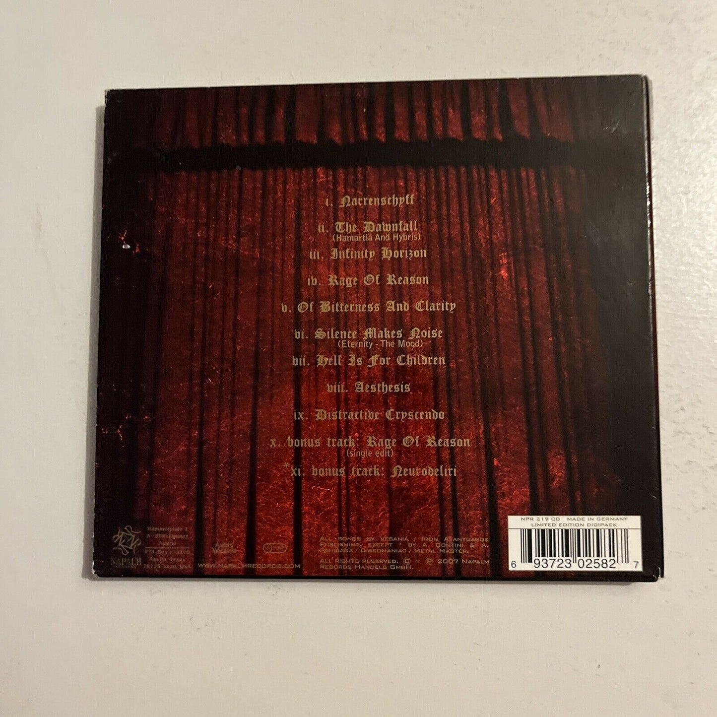 Vesania - Distractive Killusions [Bonus Tracks] [Digipak] [Limited] (CD, 2007)