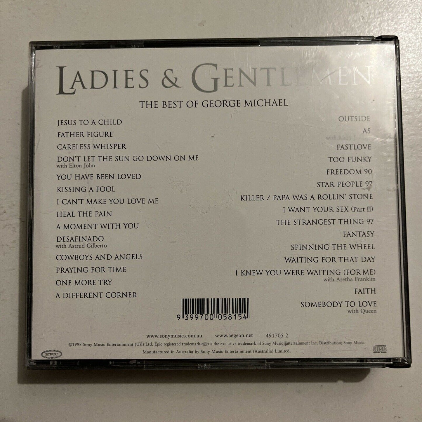 Ladies & Gentlemen: The Best of George Michael (CD, 1998, 2-Disc, 2-Booklet)