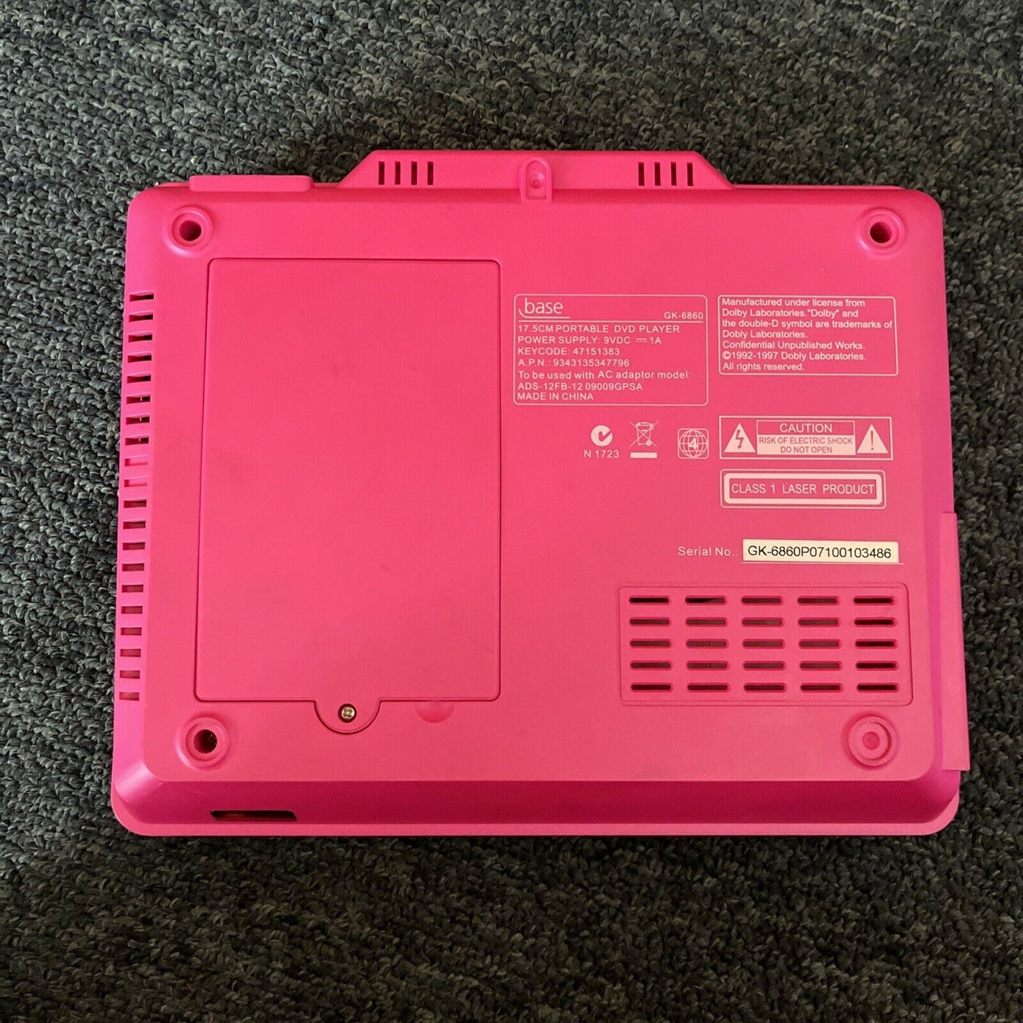 Base 17cm Portable DVD Player GK-6860