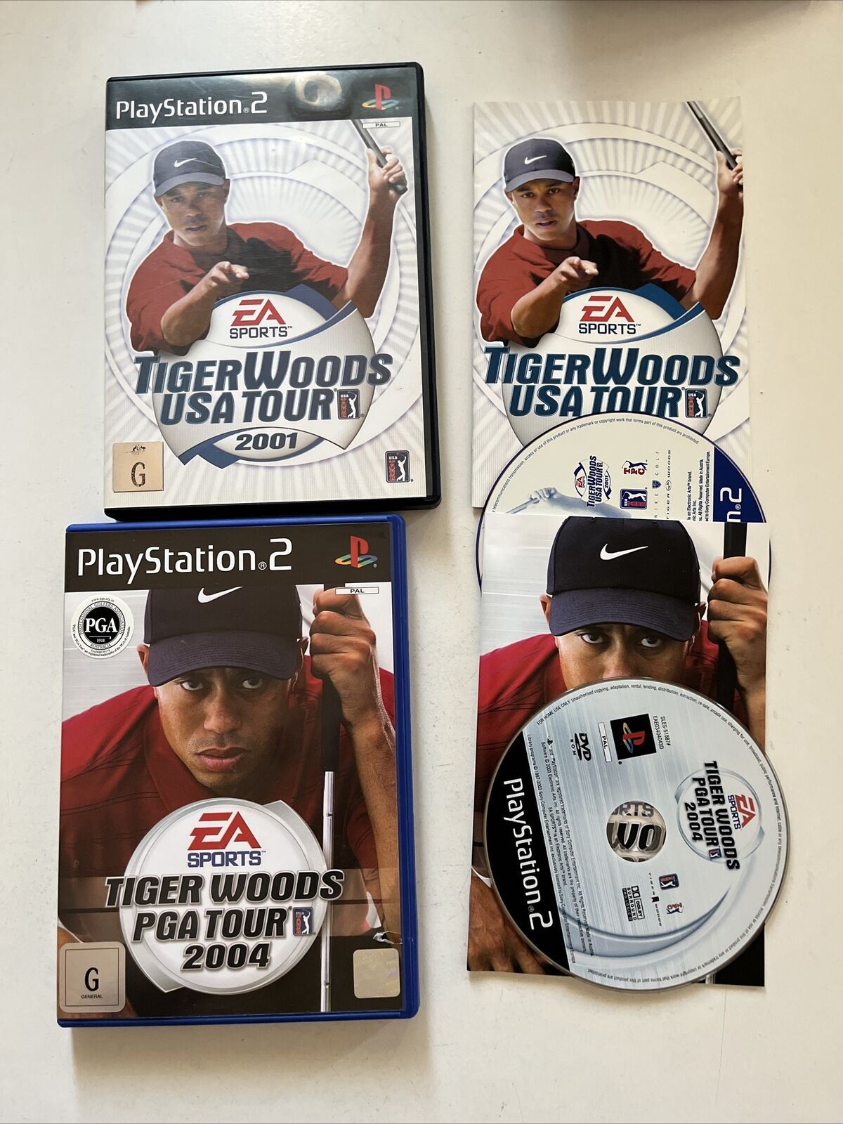 Tiger Woods PGA Tour 2004 & USA Tour 2001 - Playstation 2 (PS2) PAL Manual