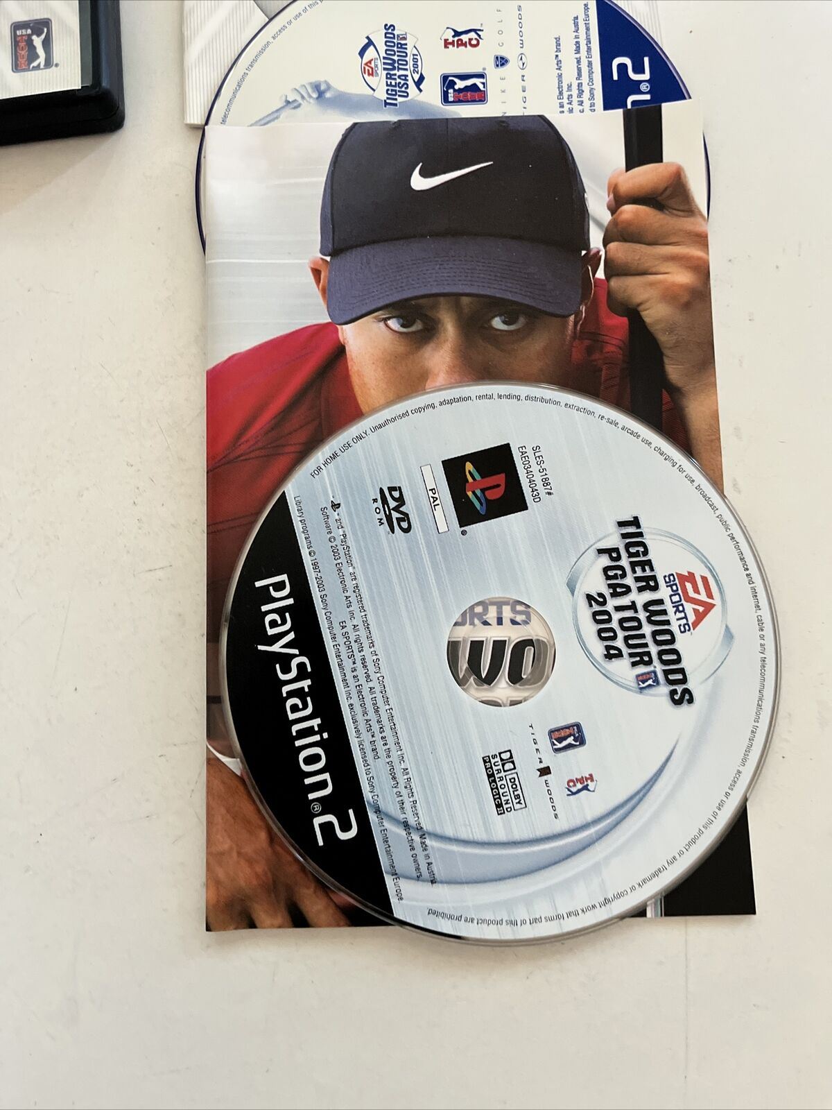 Tiger Woods PGA Tour 2004 & USA Tour 2001 - Playstation 2 (PS2) PAL Manual